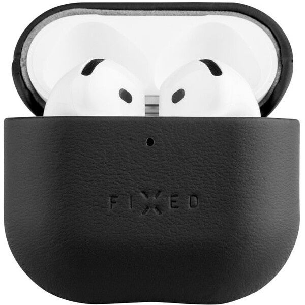 FIXED PodsLeather kožené pouzdro pro Apple AirPods 4 černé