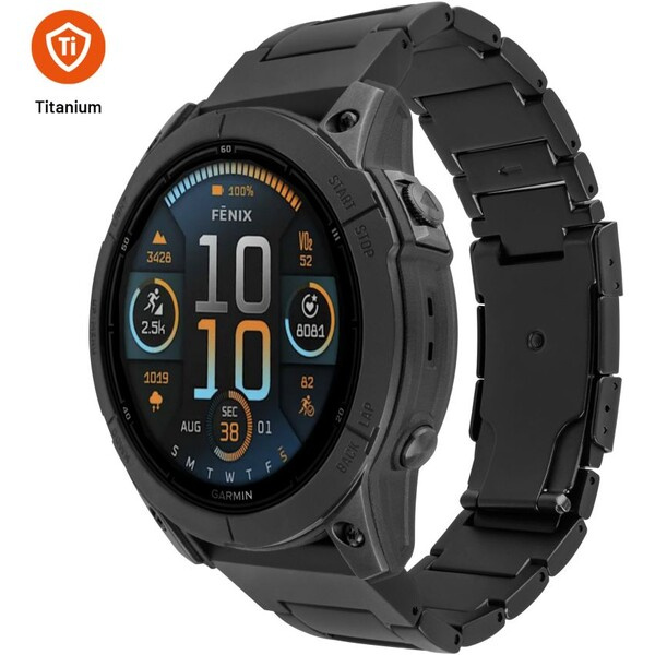 FIXED Titanium Strap titanový řemínek Garmin QuickFit 22mm, černý