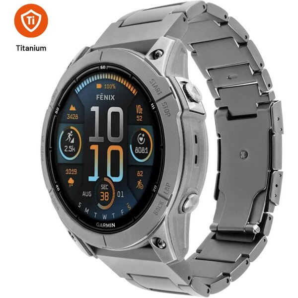 FIXED Titanium Strap titanový řemínek Garmin QuickFit 22mm, přírodní titan