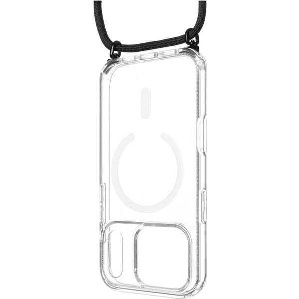 FIXED MagPure Neck kryt s černou šňůrkou na krk pro Apple iPhone 17 Pro