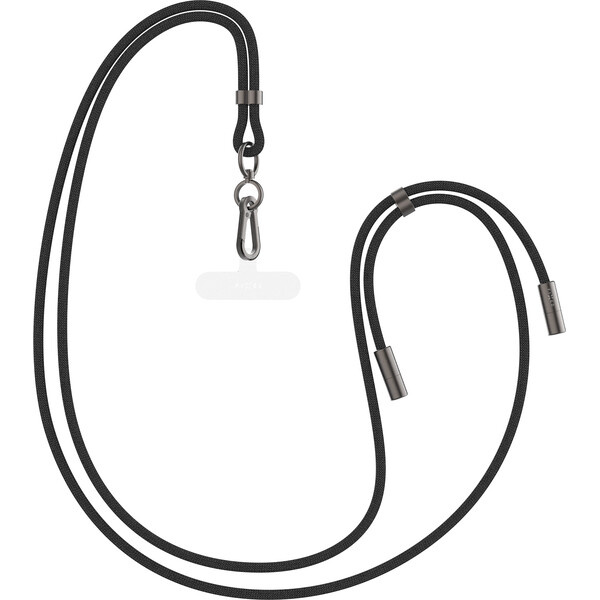 FIXED Neck Cable opletený kabel s USB-C/USB-C, 1.6m, PD 60W, 480Mbps černý