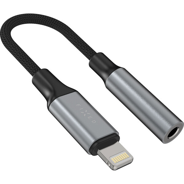 FIXED Link hliníková redukce Lightning na 3,5mm jack, vesmírně šedá