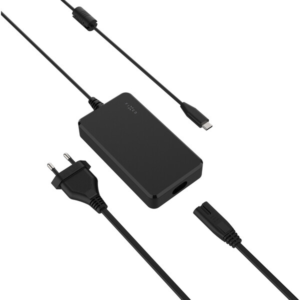 FIXED GaN nabíjecí adaptér pro notebooky s USB-C, PD 3.0, 100W, černý