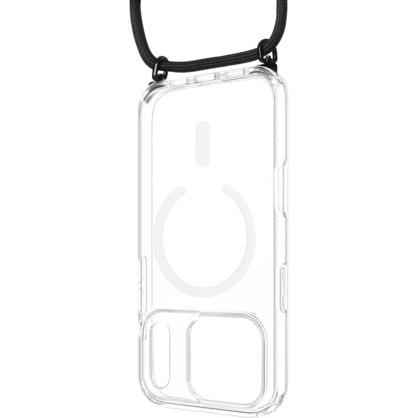 FIXED MagPure Neck kryt s černou šňůrkou na krk pro Apple iPhone 18 Pro