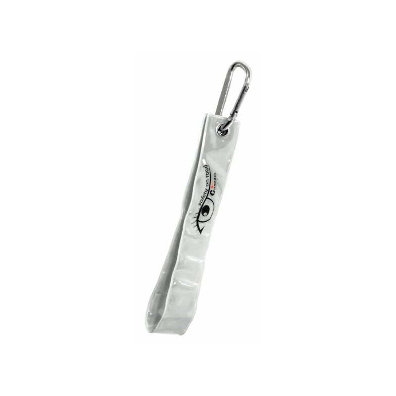 Reflexní přívěsek s karabinou stříbrný Compass