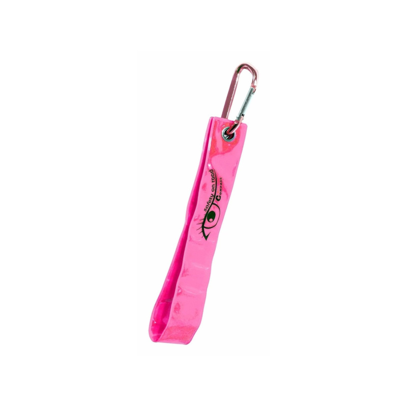 Compass Přívěšek s karabinou reflexní S.O.R. růžový