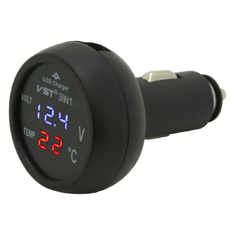 Compass Zástrčka MULTI - USB, voltmetr, teploměr