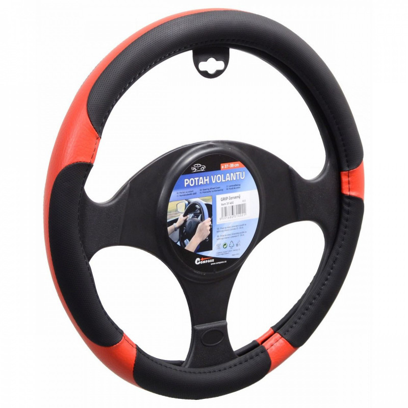 Compass Potah volantu Grip červený