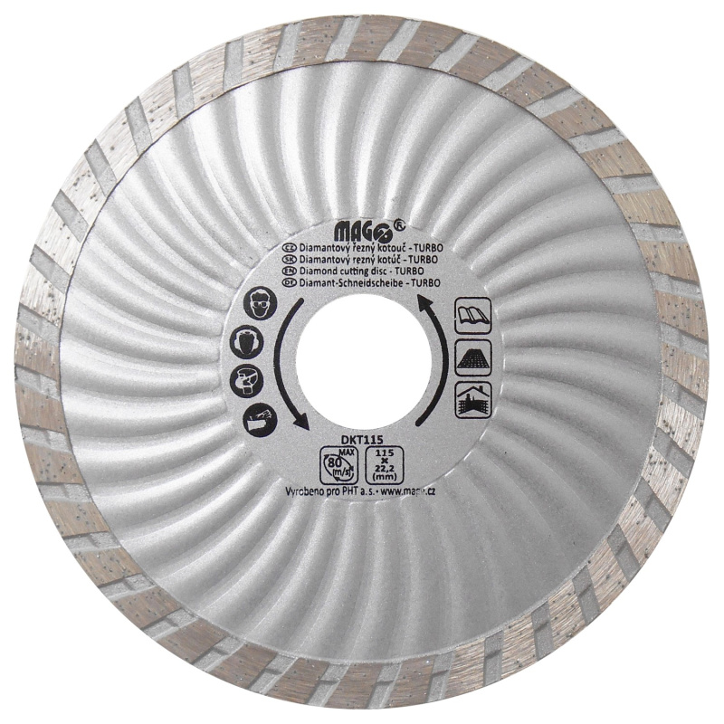 MAGG Diamantový kotouč TURBO 115 x 22,2 mm
