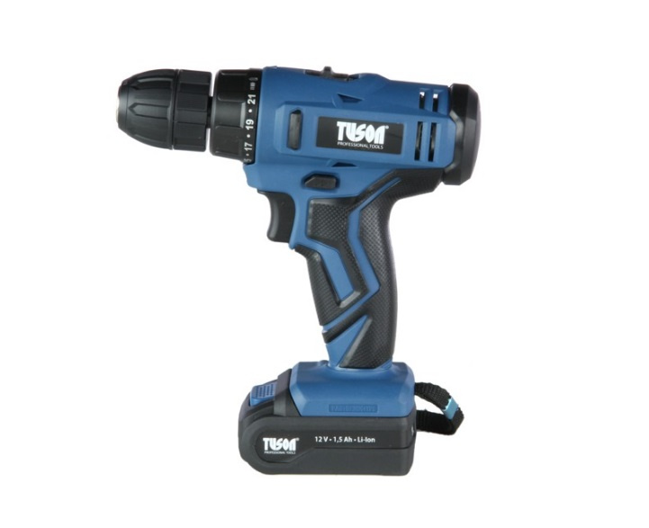 Akušroubovák 12V Li-ion baterie, rychlonabíječka, 1,5 Ah- TUSON NG90200