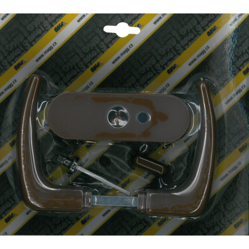 Magg Klika plastová dveřní mezipokojová KLASIK hnědá