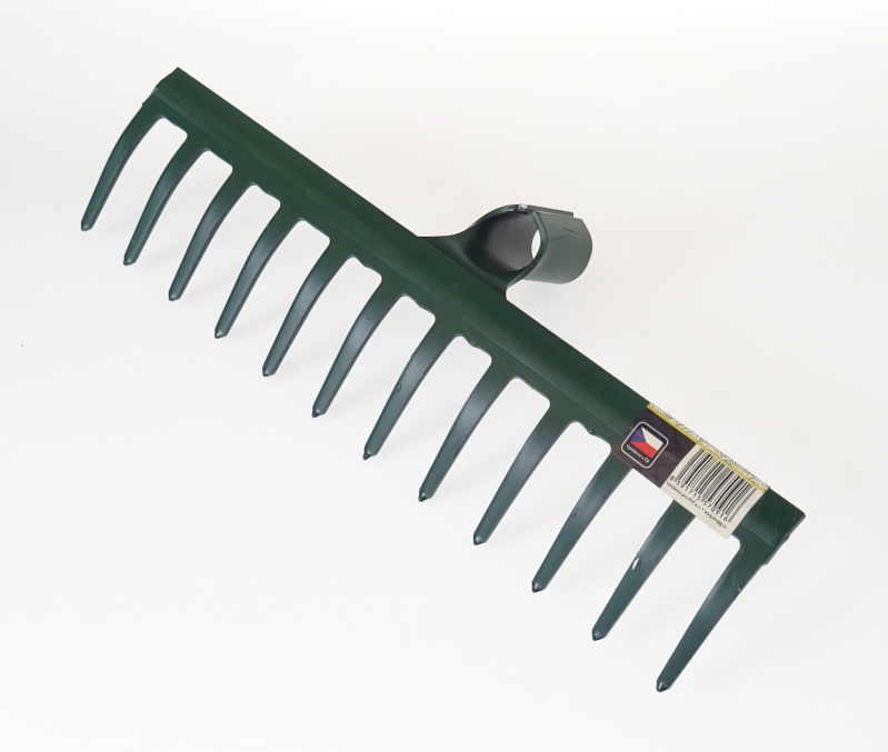 MAGG Hrábě zahradní kovové 340 mm, 12 zubů, bez násady