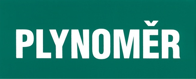 Samolepka informační Plynoměr 210×87 mm