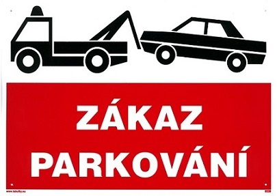 Tabule zákazová Zákaz parkování - odtah A4