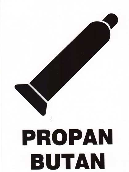Tabule informační Propan butan A5