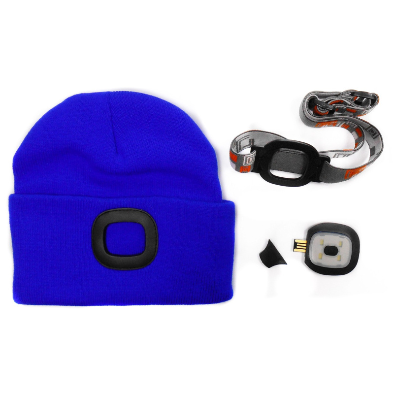 MAGG Čepice s LED světlem modrá, uni