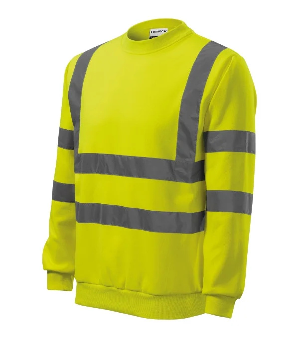 HV Essential mikina unisex fluorescenční žlutá XL