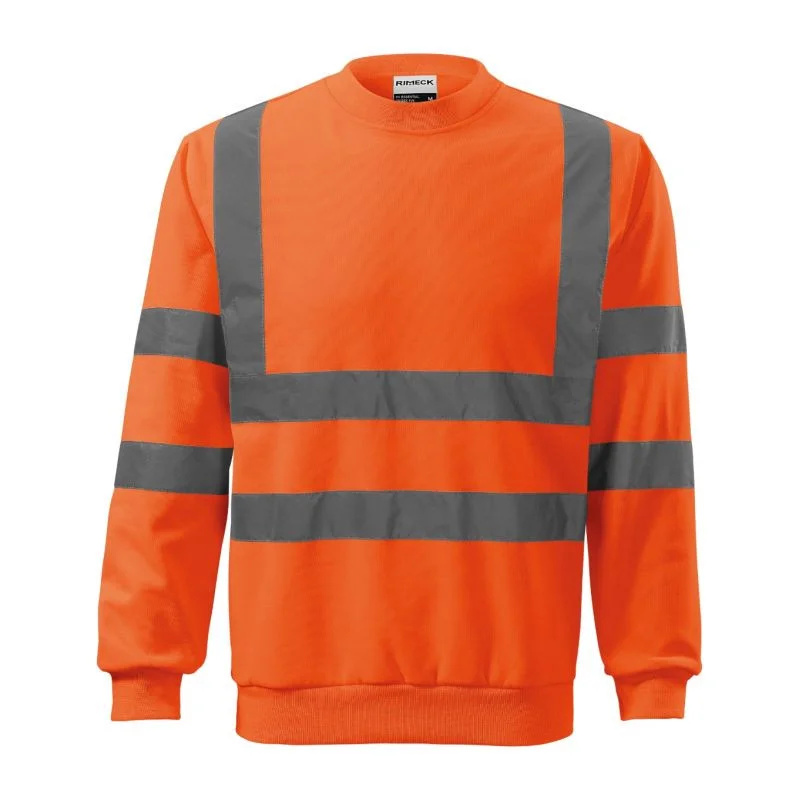Pánská mikina Rimeck HV Essential M MLI-4V698 fluorescenční oranžová s kapucí M