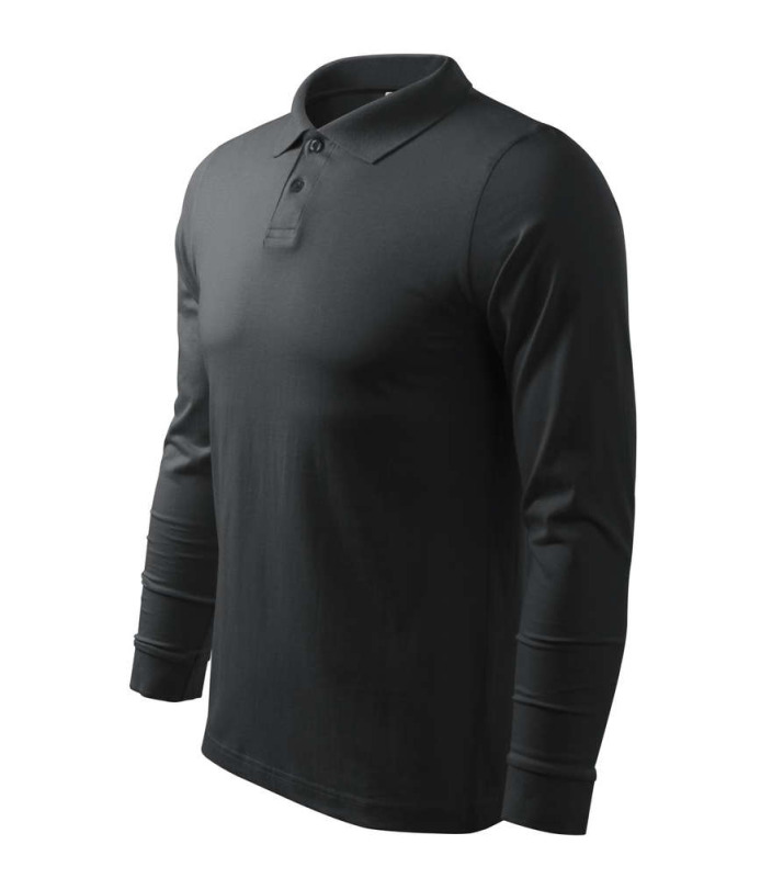 Malfini Single J. LS M MLI-21194 ebenově šedá polokošile s