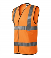 Unisex reflexní vesta HV Bright (fluorescenční oranžová) m