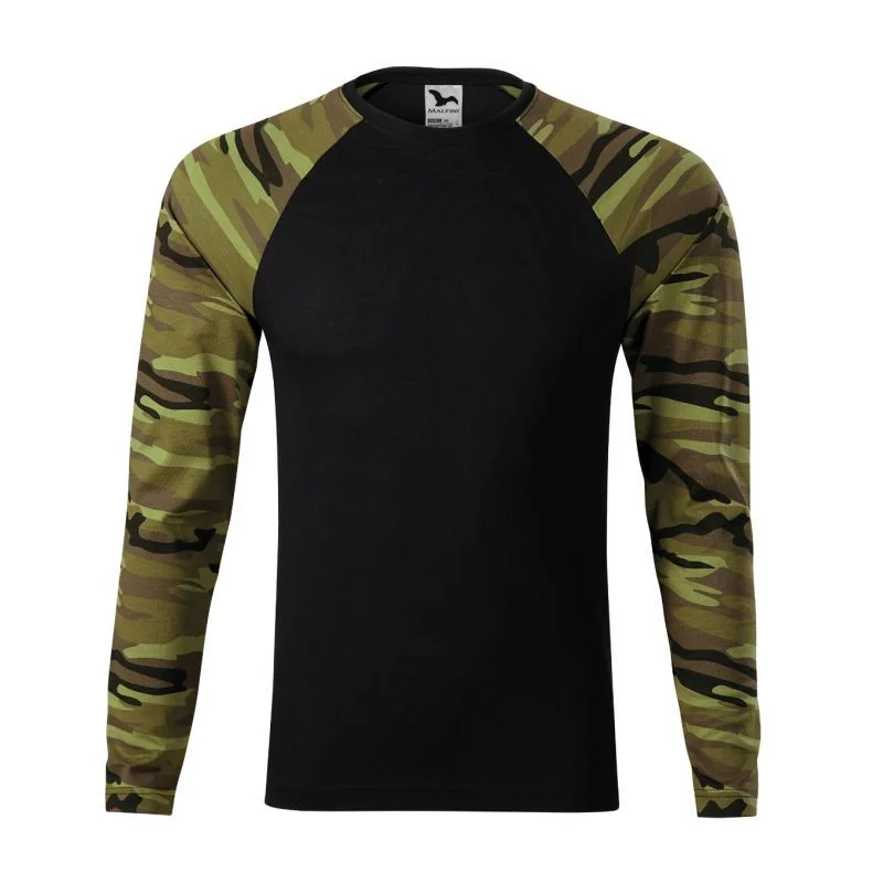 Pánské tričko Malfini Camouflage LS M MLI-16634 camouflage green S