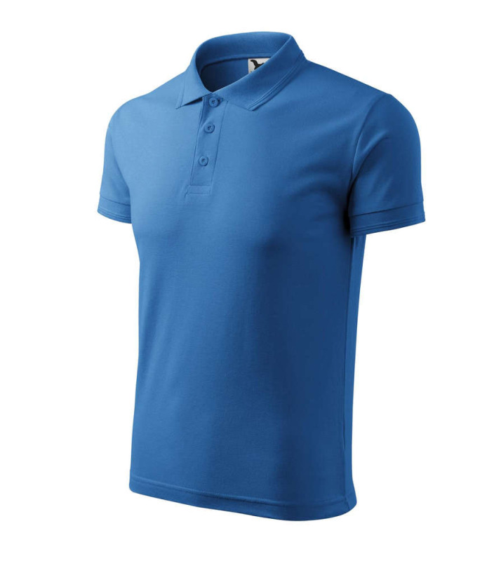 Pique Polo polokošile pánská azurově modrá XL