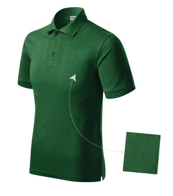 Resist Heavy Polo polokošile pánská lahvově zelená 4XL