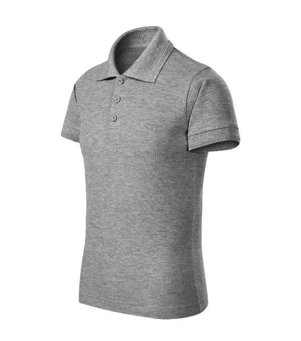 Pique Polo Free polokošile dětská tmavě šedý melír 110 cm/4 roky