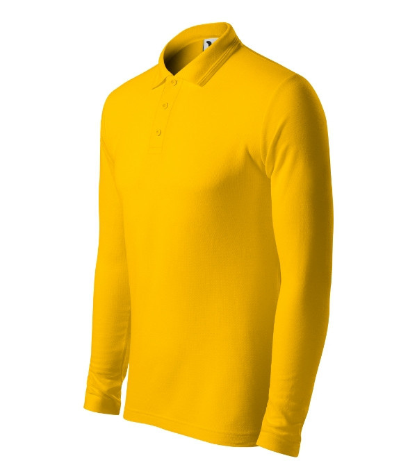 Pique Polo LS polokošile pánská žlutá 3XL