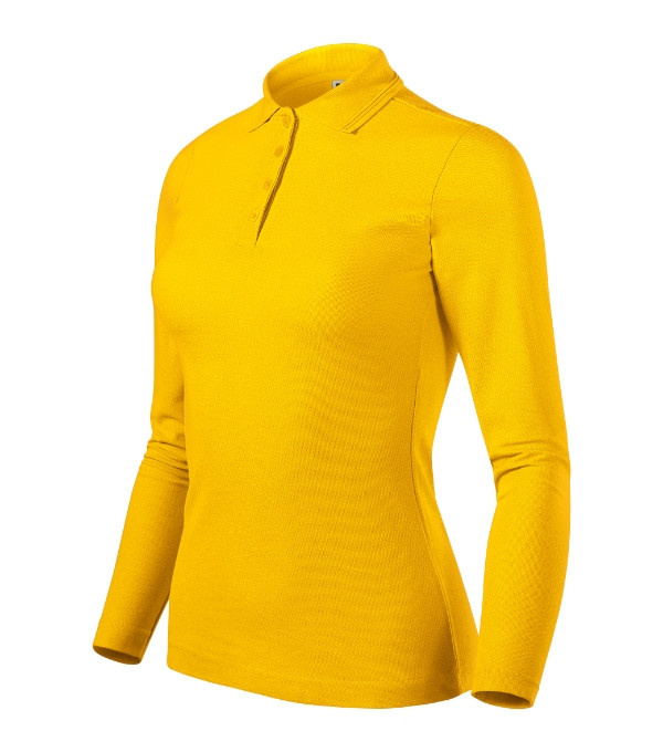 Pique Polo LS polokošile dámská žlutá 2XL