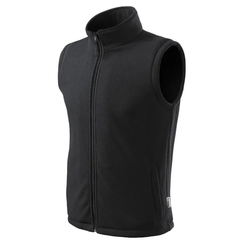 Unisex fleecová vesta Next (ebenově šedá (štítek značky)) L