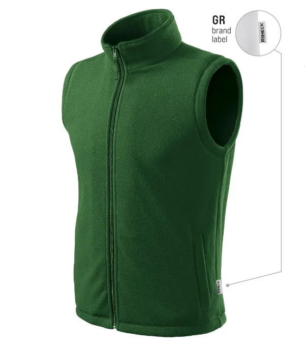 Next fleece vesta unisex lahvově zelená 06 (brand label) S