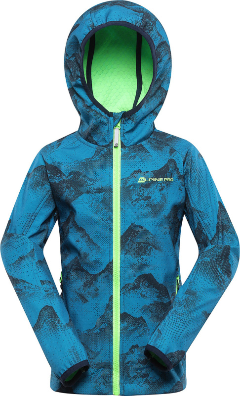Dětská softshellová bunda ALPINE PRO Ezoro modrá Velikost: 140-146