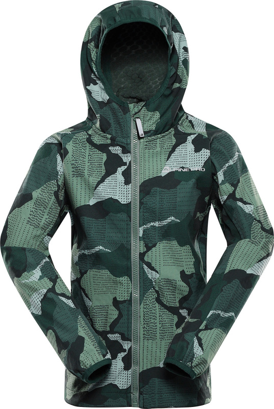 Dětská softshellová bunda ALPINE PRO Ezoro zelená Velikost: 116-122