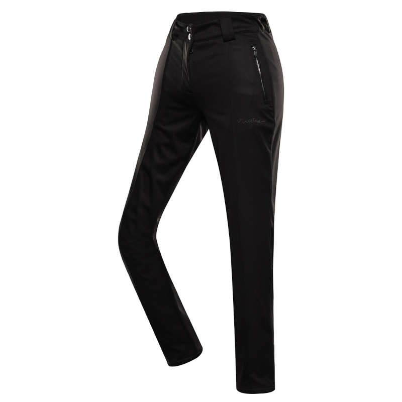 Dámské lyžařské softshellové kalhoty s membránou alpine pro ufeda černá xxl