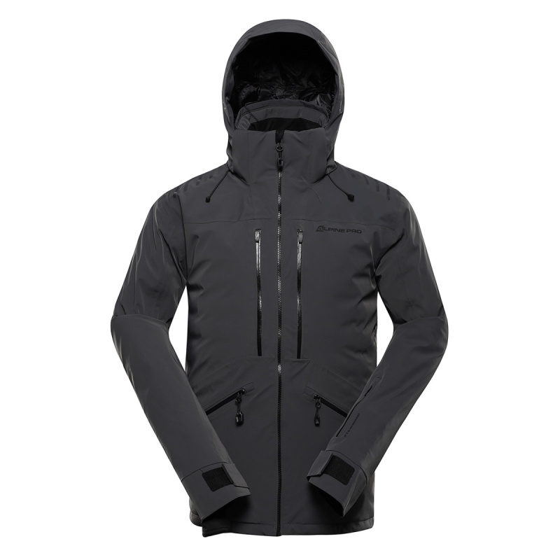 Pánská lyžařská bunda s membránou ptx snow alpine pro reas tmavě šedá xxl