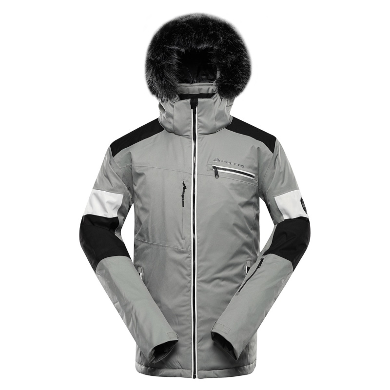 Pánská lyžařská bunda s membránou ptx snow alpine pro dam šedá 4xl