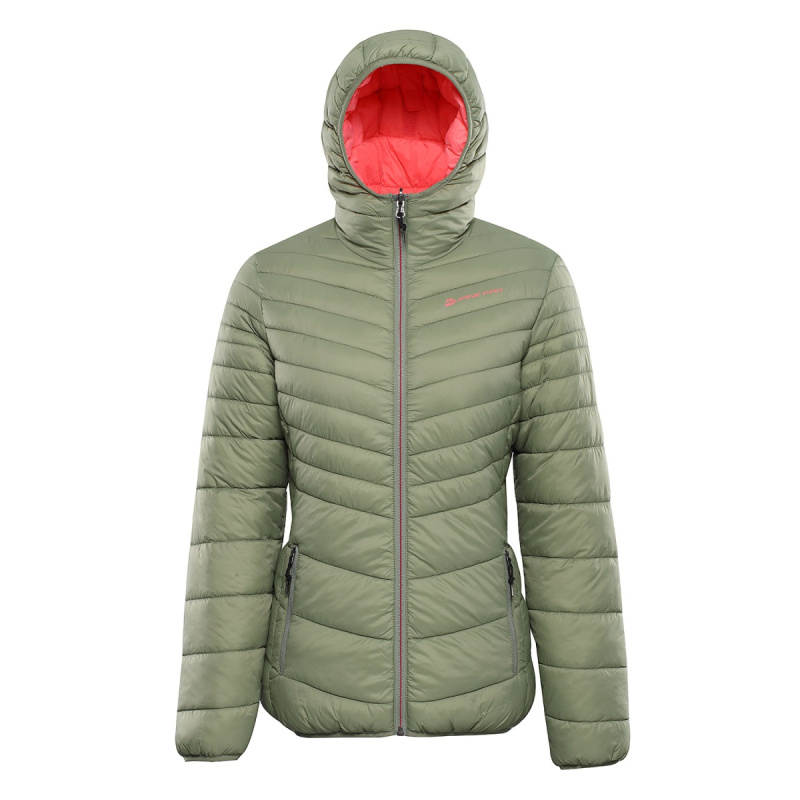 Dámská oboustranná bunda alpine pro eroma zelená/růžová xs