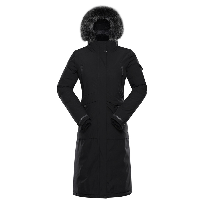 Dámský kabát alpine pro wussa černá s plus