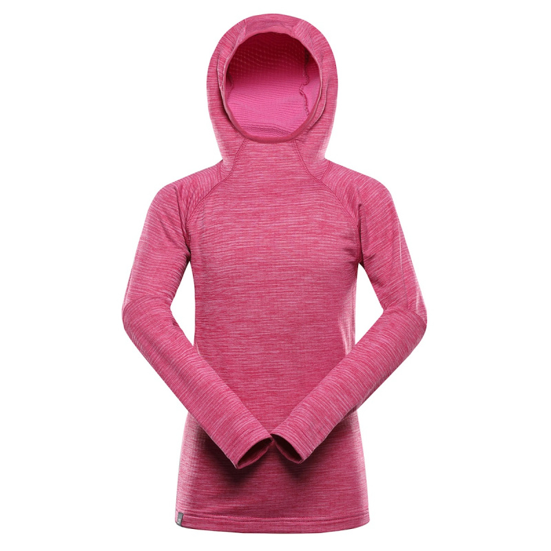 Dětská rychleschnoucí mikina s cool-dry alpine pro rolto neonově růžová 164-170