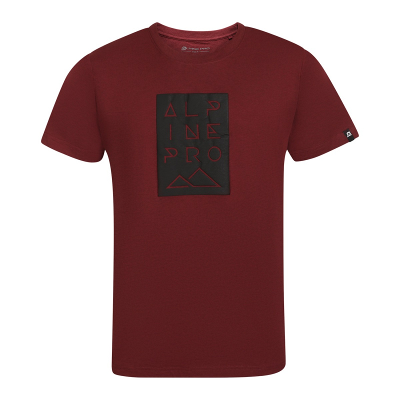 Pánské triko z nemačkavého materiálu alpine pro noger vínová xxl