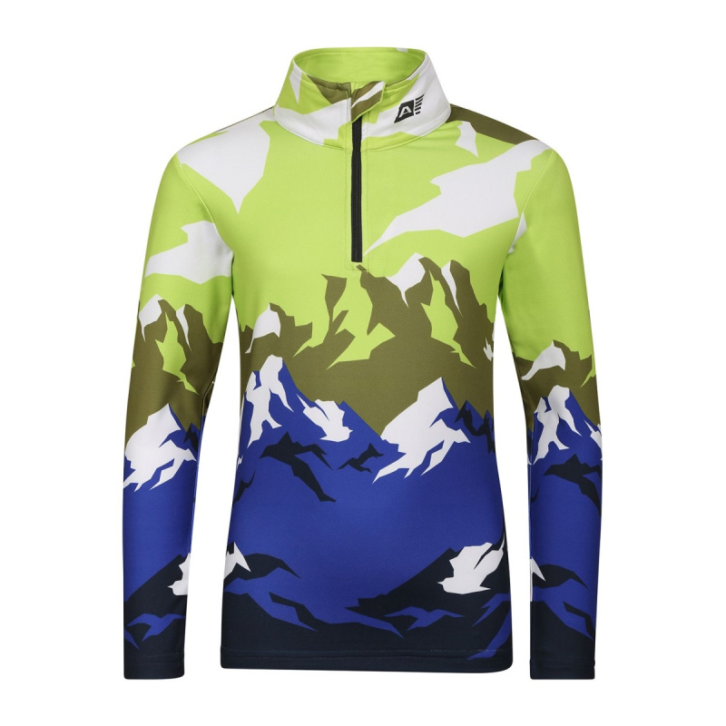 Dětské rychleschnoucí triko alpine pro stanso zelená/modrá 152-158