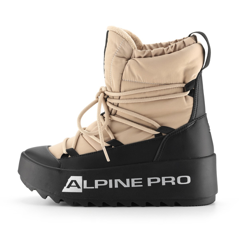 Dámská zimní obuv se zateplenou podšívkou alpine pro priba béžová/černá 36