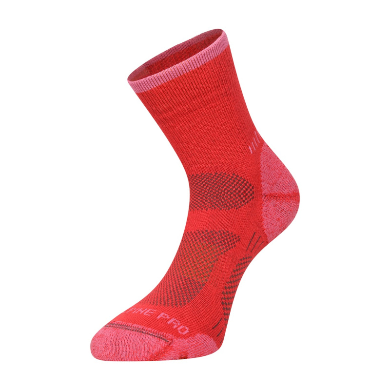 Antibakteriální ponožky alpine pro kerowe červená l