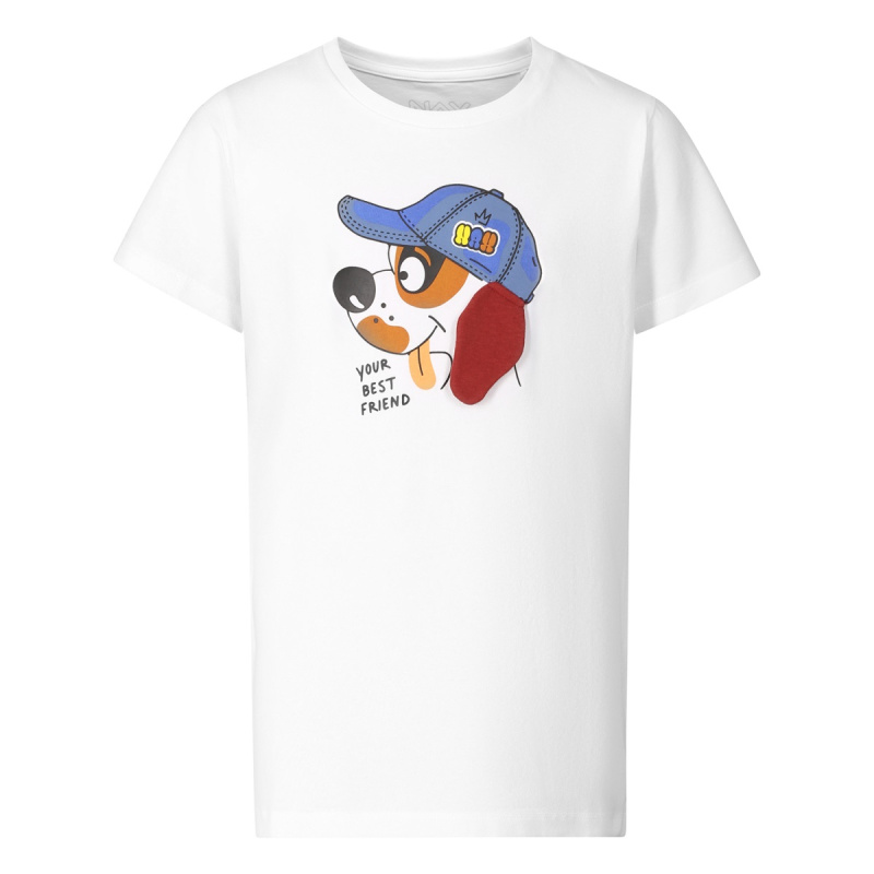 Dětské bavlněné triko nax wervo bílá 128-134