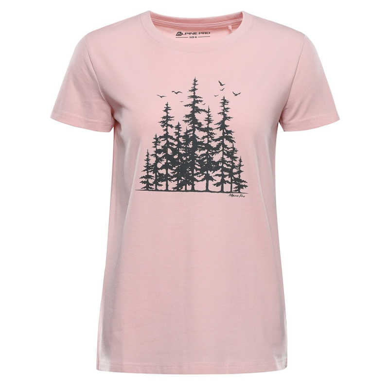 Dámské bavlněné triko alpine pro morola růžová s