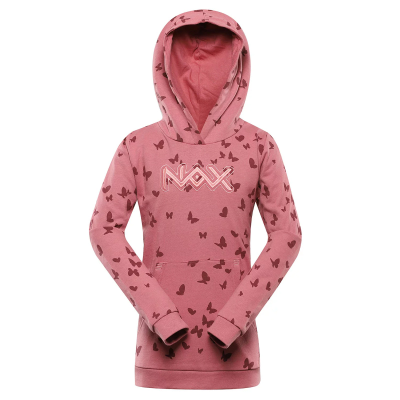 Dětská mikina nax NAX ZIARDO dusty rose 104-110