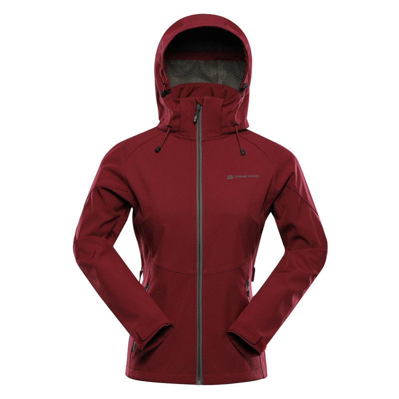 Dámská softshellová bunda s membránou alpine pro hoora 2 červená xxl