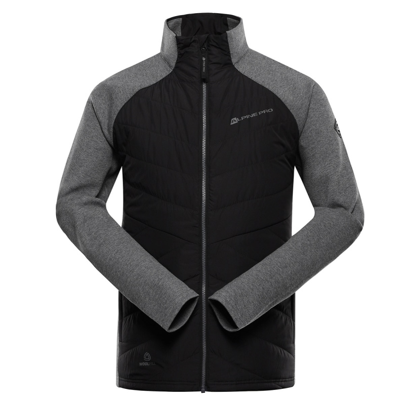 Pánská mikina s merino výplní alpine pro jorw 2 černá l