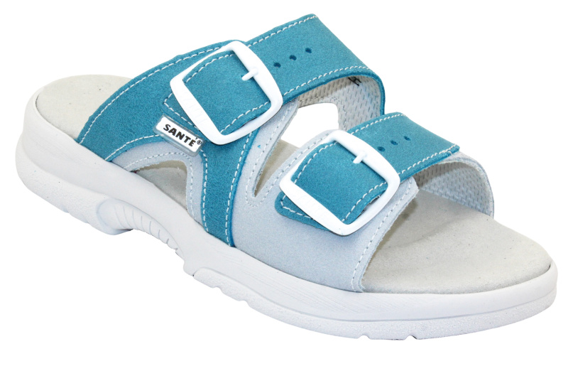 SANTE Dámské pantofle N/517/55/O87/O16/BP Tyrkysová v.39